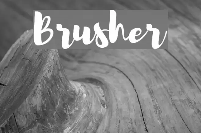 Brusher Font examples