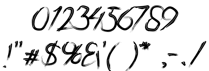 BrushersHands Font OTHER CHARS