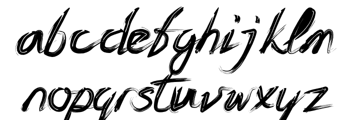 BrushersHands Font LOWERCASE