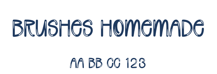 Brushes Homemade Font Preview