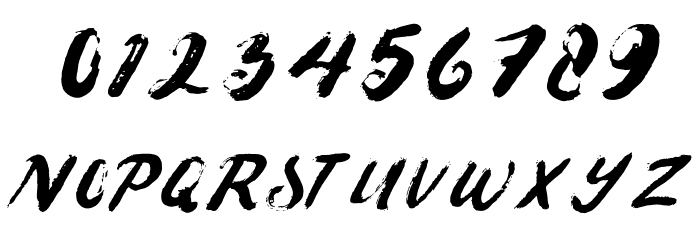 Brushes Font OTHER CHARS