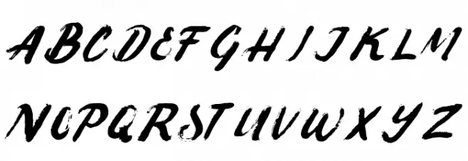 Brushes フォント 大文字