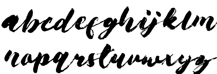 Brushes Font LOWERCASE