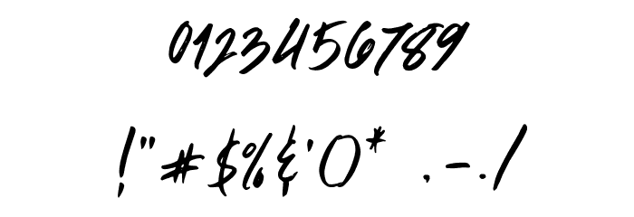 BrushfoxFont Font OTHER CHARS