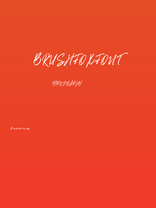 BrushfoxFont Poster