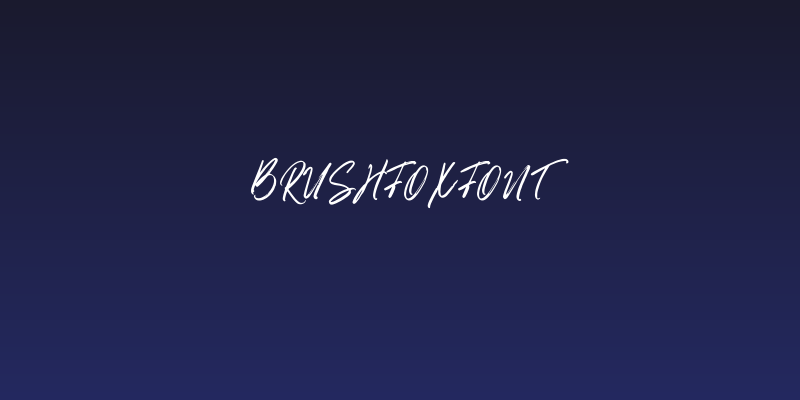 BrushfoxFont Social Header