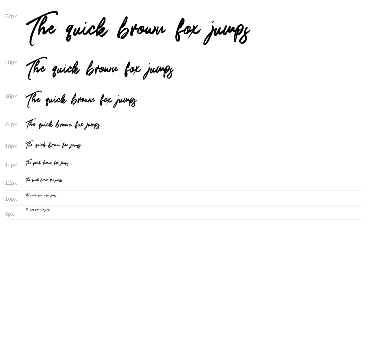 BrushfoxFont Waterfall