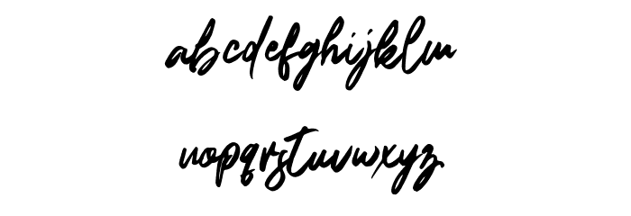 BrushfoxFont Font LOWERCASE