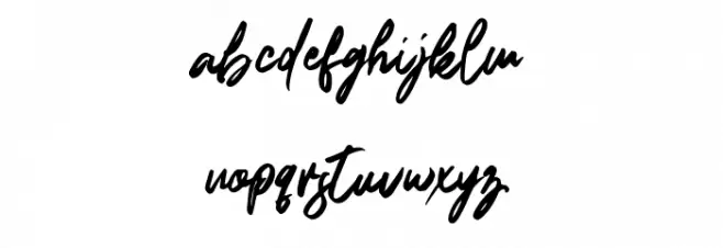 BrushfoxFont Caratteri MINUSCOLO