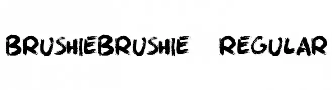 BrushieBrushie-Regular  नि: शुल्क फ़ॉन्ट्स डाउनलोड