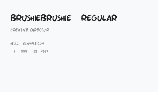 BrushieBrushie-Regular Business Card