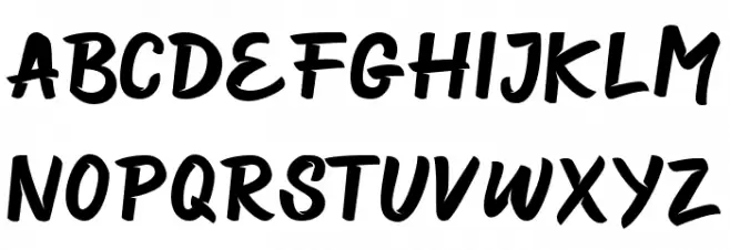 Brushill Schriftart Groß