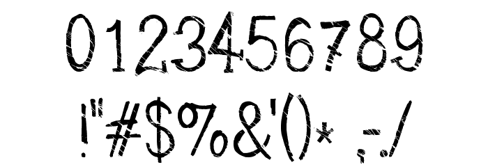 Brushings Font OTHER CHARS