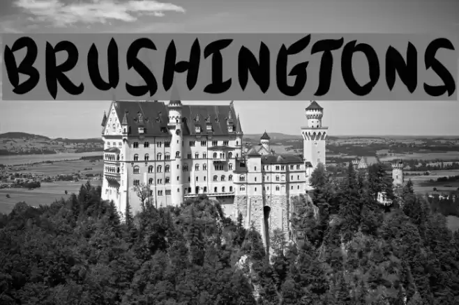 Brushingtons Font examples