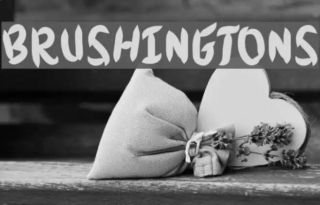 Brushingtons Font examples