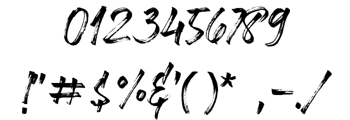 Brushlie Demo Font OTHER CHARS