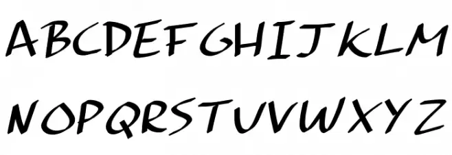 Brushmark. Font UPPERCASE