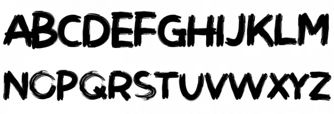 Brushot Bold Schriftart Groß
