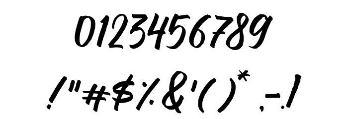 Brushpen Story Regular Font OTHER CHARS