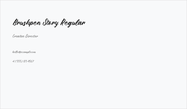 Brushpen Story Regular Business Card