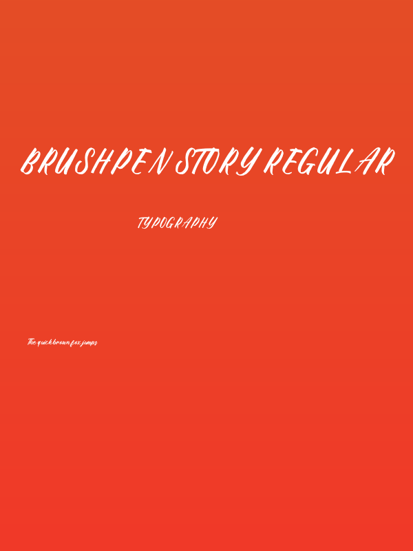 Brushpen Story Regular Poster