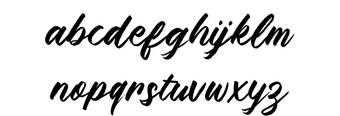 Brushpen Story Regular Font LOWERCASE