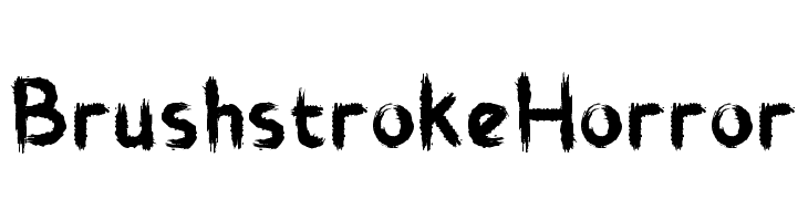 Brushstroke Horror  les polices de caractères gratuit tlcharger