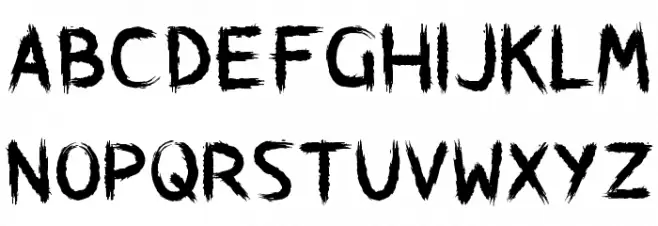 Brushstroke Horror Шрифта ВЕРХНИЙ