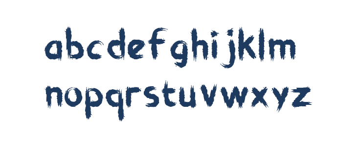 Brushstroke Horror Lowercase