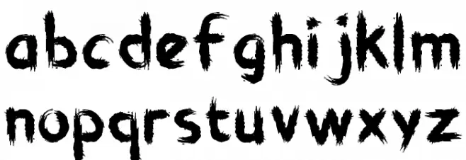 Brushstroke Horror Fuentes MINÚSCULAS