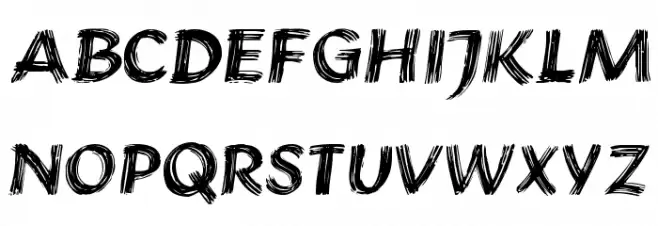 Brushstroke Plain Font UPPERCASE