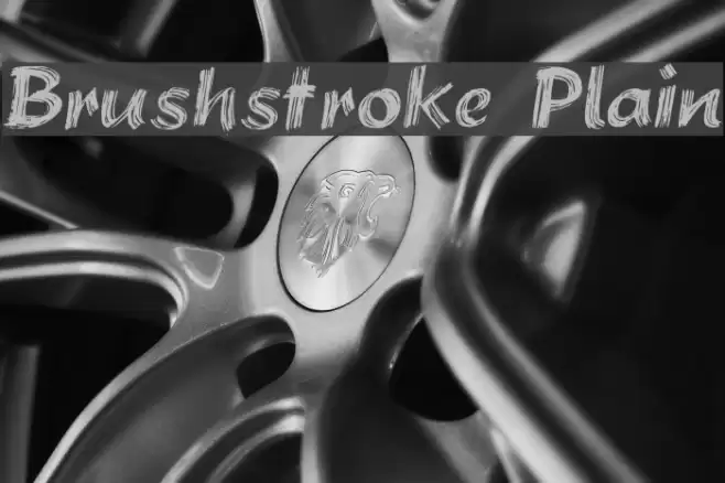 Brushstroke Plain Font examples