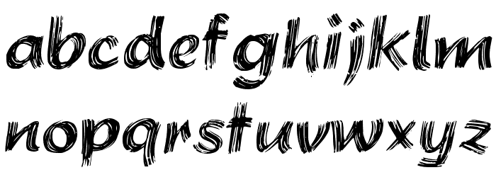 Brushstroke Plain Font LOWERCASE