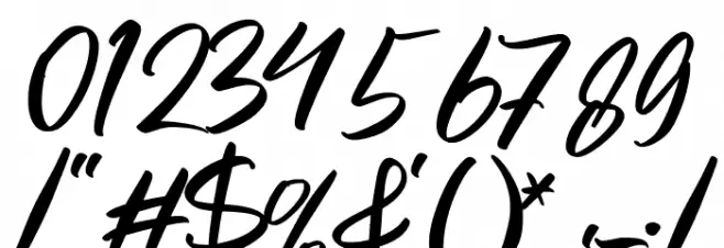 Brushter Font OTHER CHARS