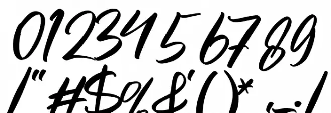 Brushter Font OTHER CHARS