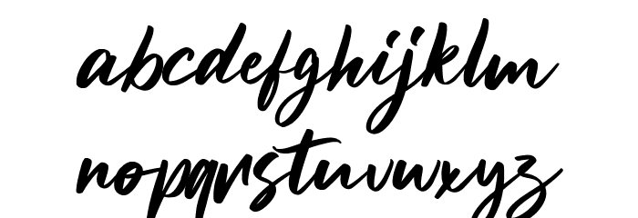 Brushter Font LOWERCASE