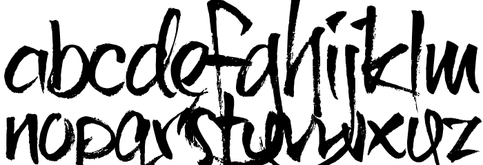 Brushtip-C Font LOWERCASE