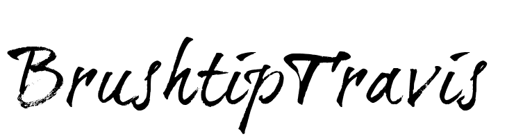 BrushtipTravis  les polices de caractères gratuit tlcharger