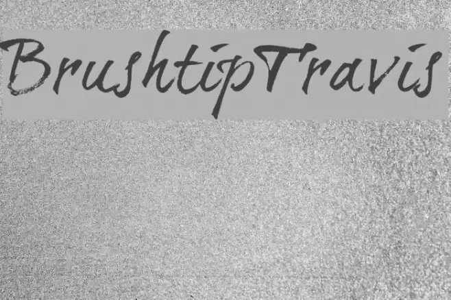 BrushtipTravis Font examples
