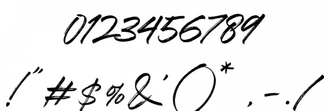 Brushwell Font OTHER CHARS