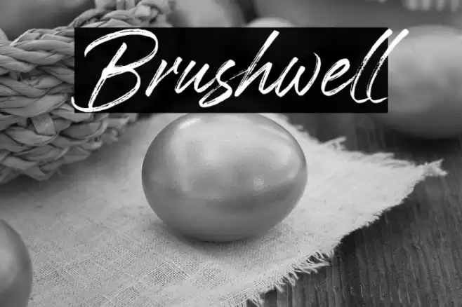 Brushwell Font examples