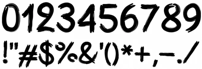 Brushy Cre Font OTHER CHARS