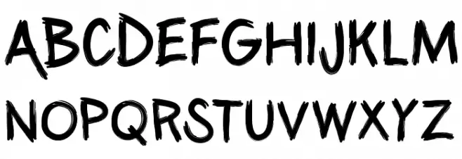 Brushy Cre Font Litere mari