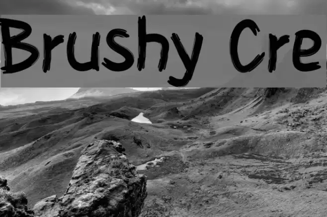 Brushy Cre Font examples