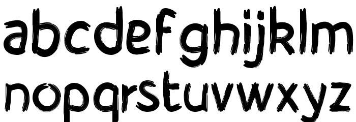 Brushy Cre Font LOWERCASE