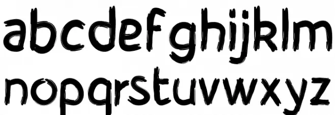 Brushy Cre Font LOWERCASE