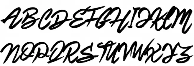 Brushy Script 字体 大写