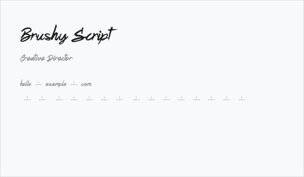 Brushy Script Business Card