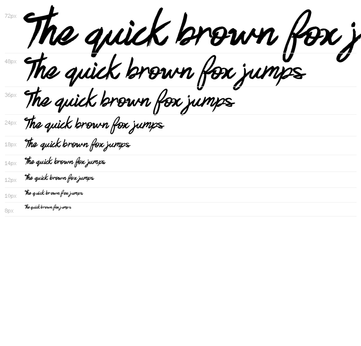 Brushy Script Waterfall