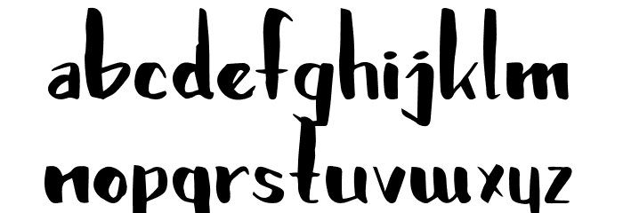 Brushylicious Font LOWERCASE